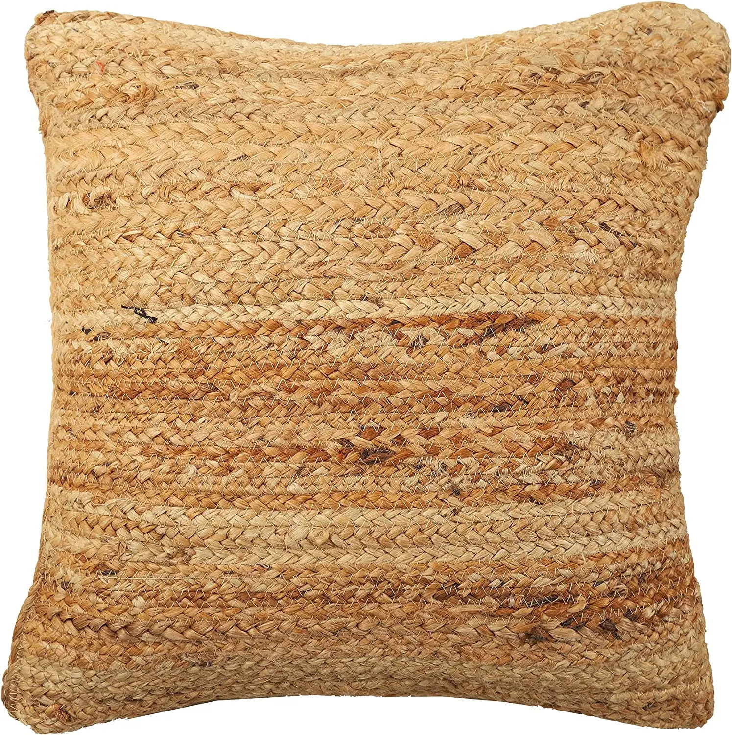 Natural Jute Cushion Cover 18 X 18 Inch Boho Braided Pillow Case