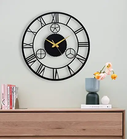 Luxury Round Big Size Metal Wall Art Clock With Modern Style Decoration ...