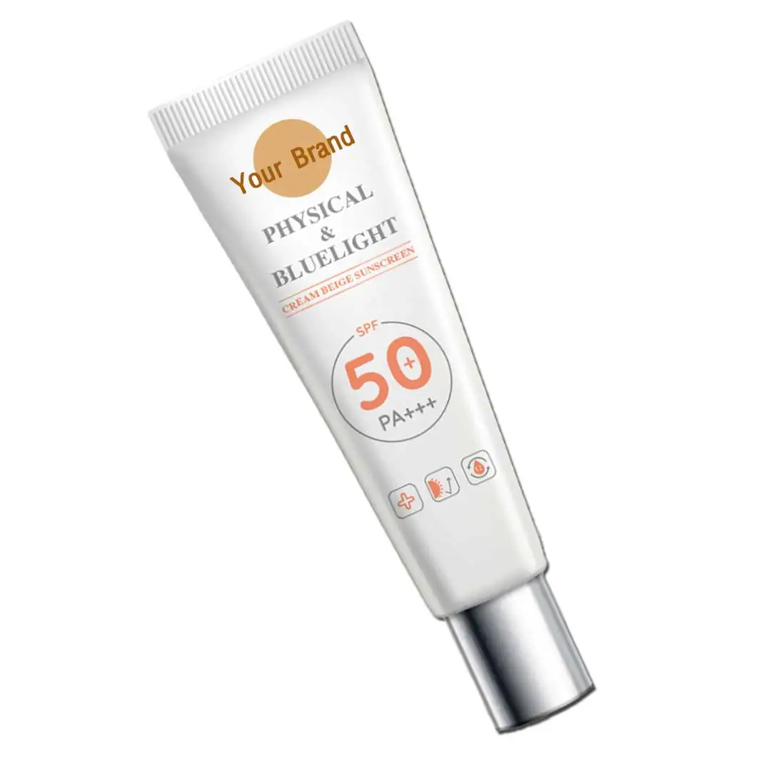 Top Product Physical Blue Light Cream Beige Sunscreen Spf50+ Pa