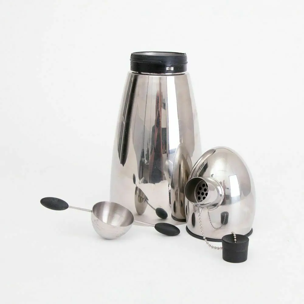 Vintage Modernist Penguin Cocktail Shaker By Michael Graves Metal Bar