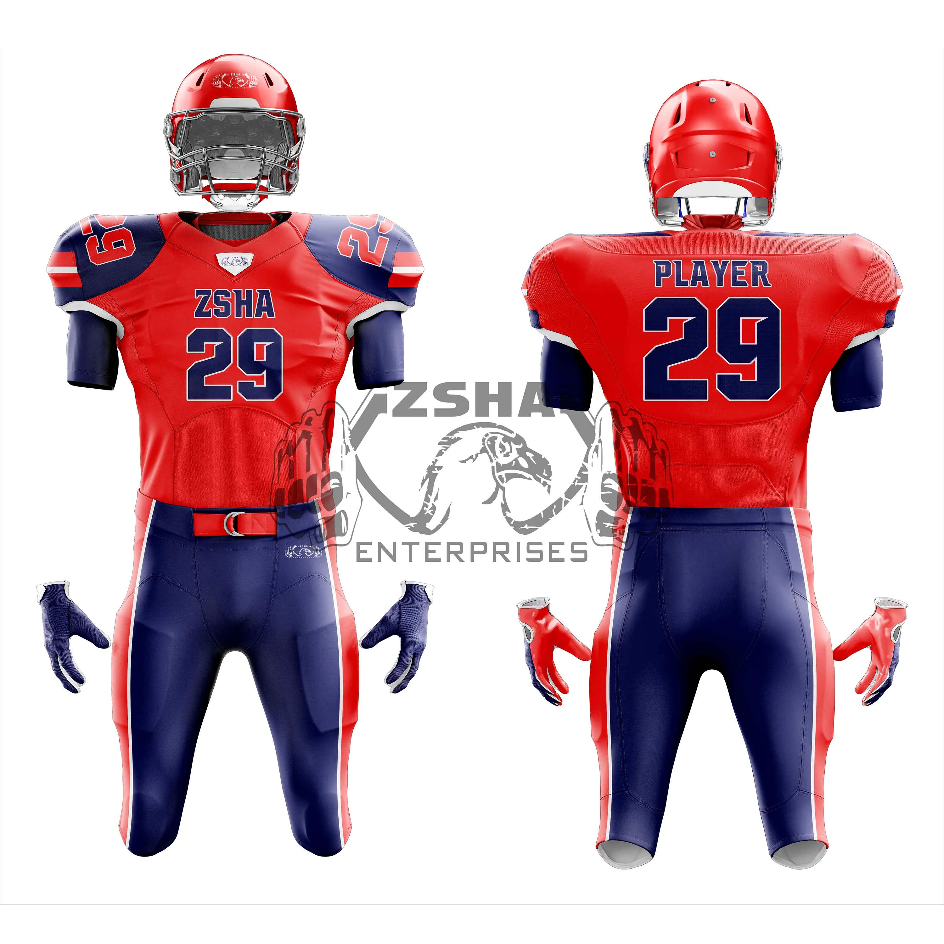 Men American Football Sublimation Wholesale Youth Football Set Polyester/cotton High Quality