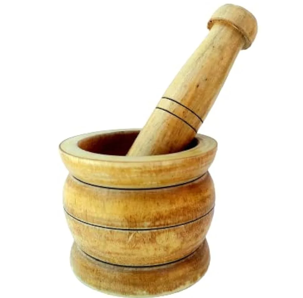 Available Mini Wooden Manual Mortar And Pestle Garlic Decorative Design