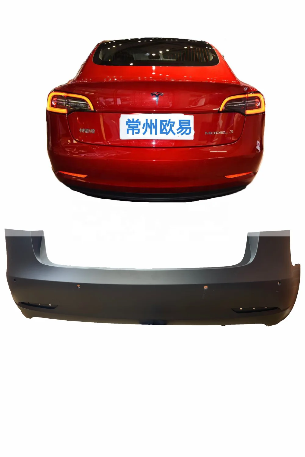 1108905 Tesla Rear Bumper Rear Bumper For Tesla Model 3 20172020 1108905so5a 1108905s0a