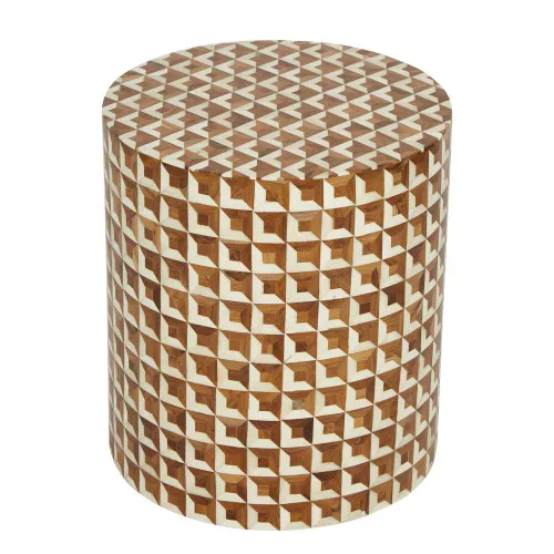 New Design Wood Bone Stool/table Mop Inlay Drum For Handmade Polished ...