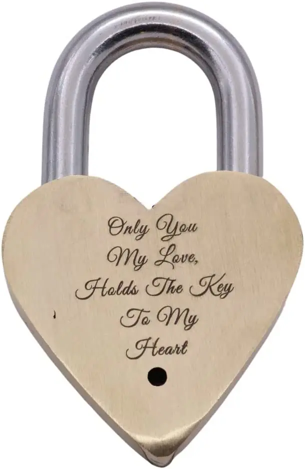 Personalized Solid Brass Heavy Duty Padlock Love Lock Memorial