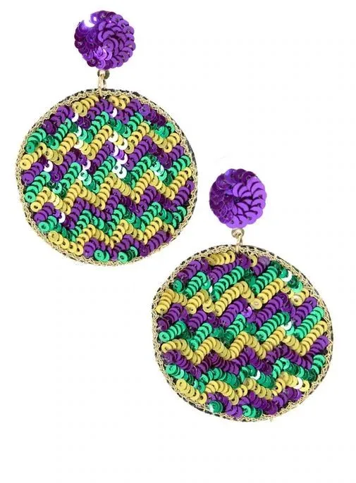 mardi gras beaded earrings wholesale