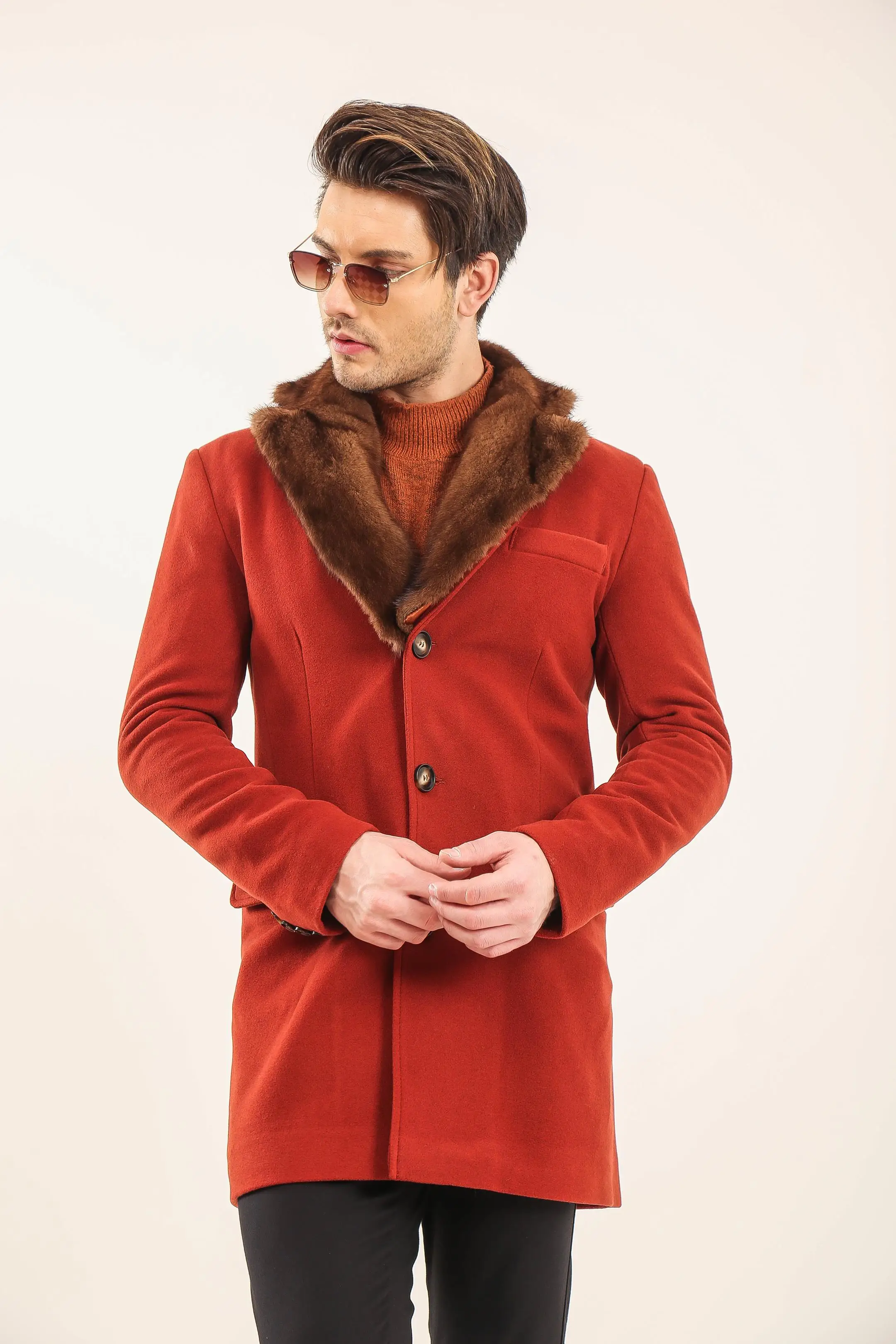 Premium Quality Shearling Black Men's Coat Winter Buy Mens Coats 2020