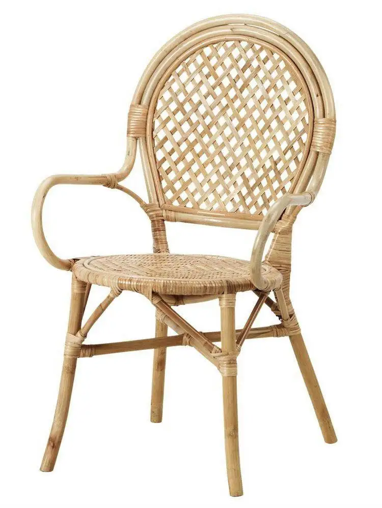 High Quality Rattan Chair Modern Ratan Outdoor Metal Stack Dining Chair