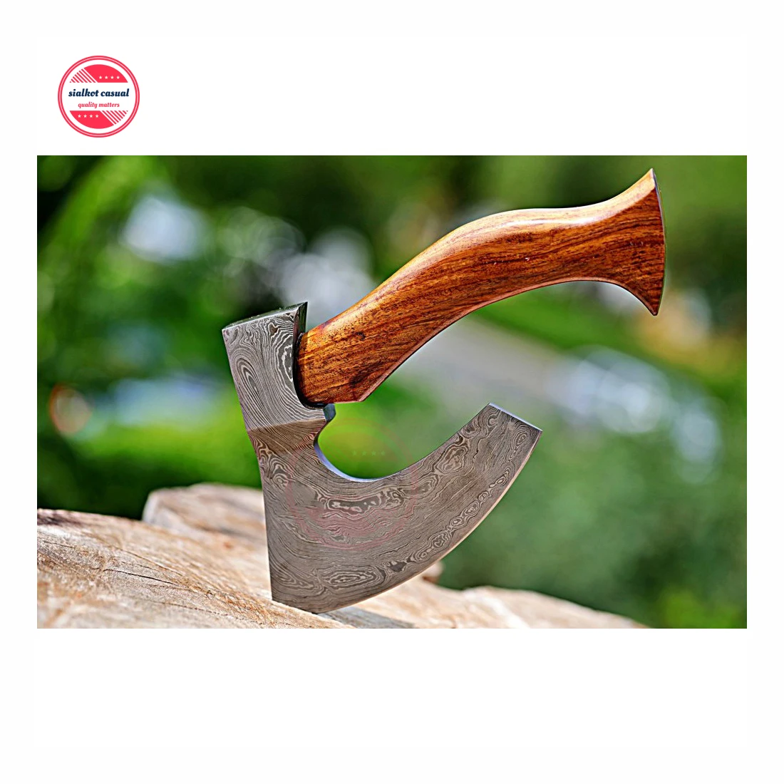 Wood Cutting Outdoor Trackers Damascus Axe High Quality Damascus