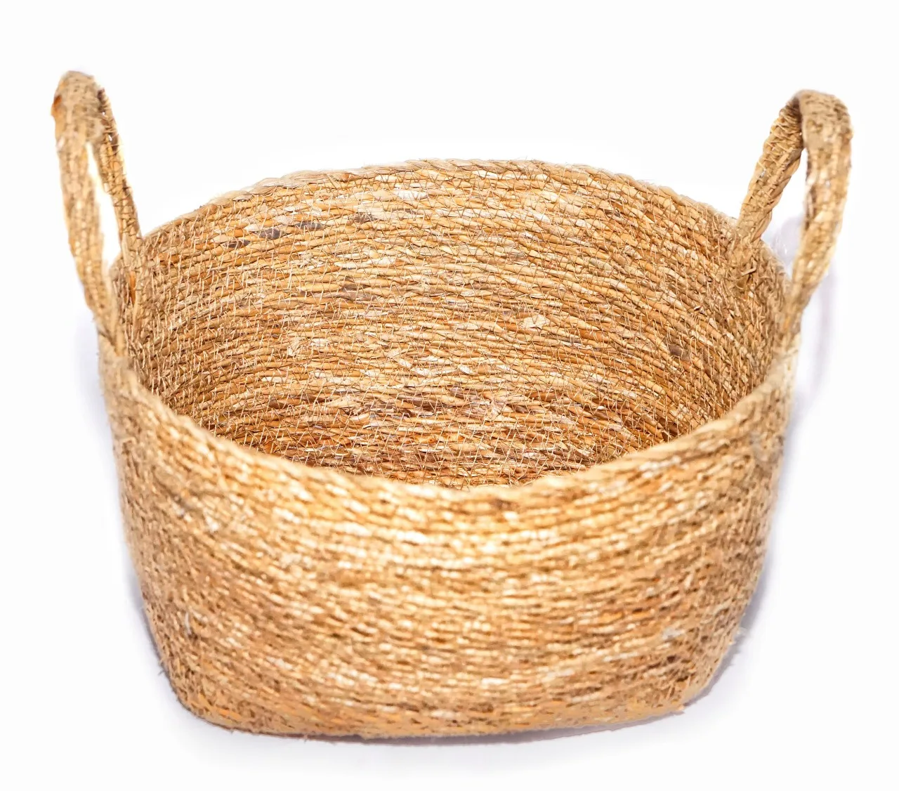 Standard Quality Natural Friendly Round Sea Grass Basket Customized Moq
