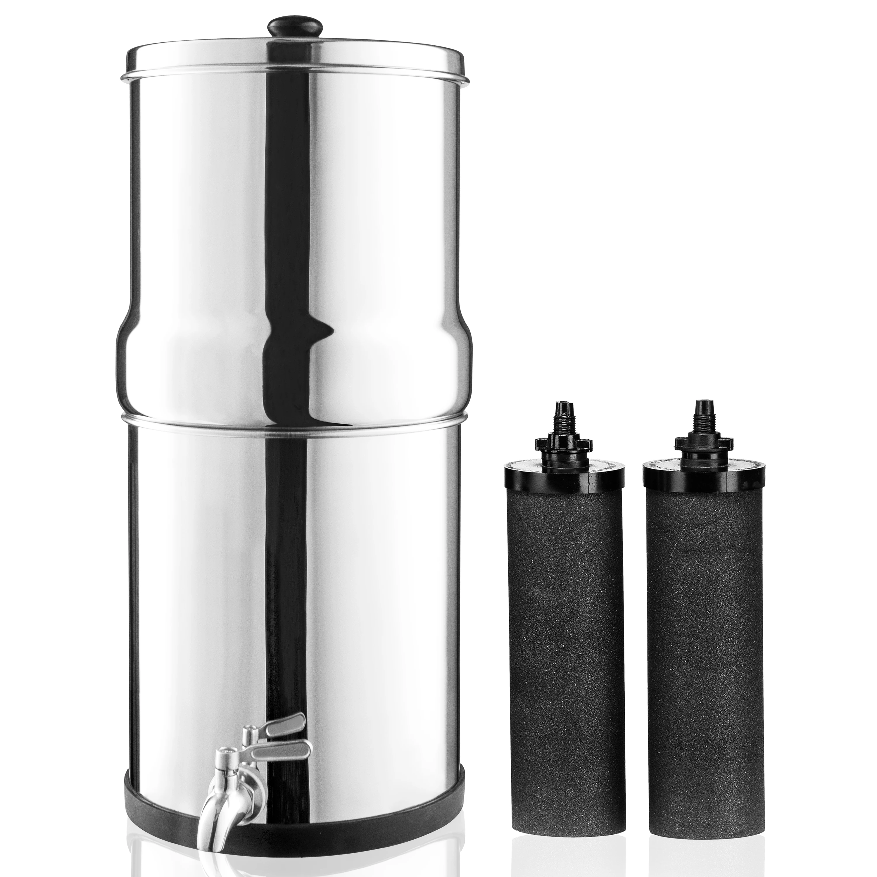 12-litre Stainless Steel Gravity Water Filter With Ceramic Cartridges ...