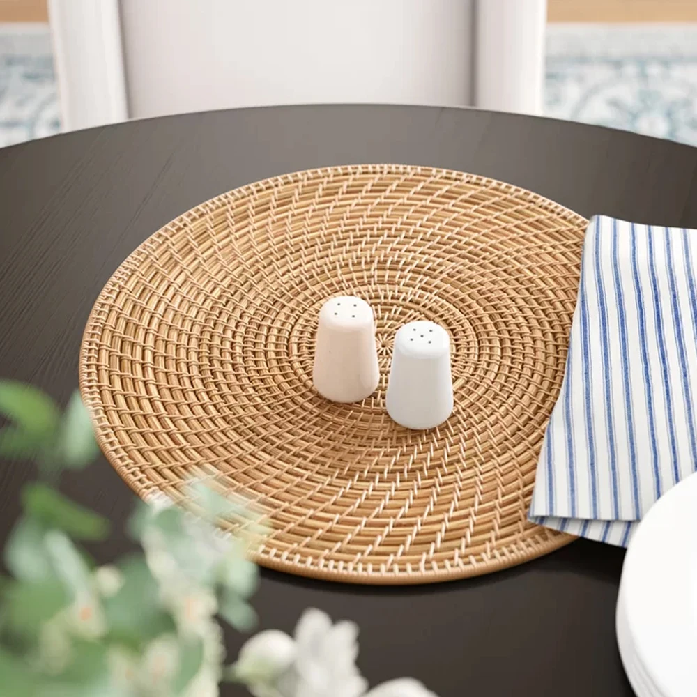 New Design Hand Woven Rattan Placemat,Rattan Tray,Wall Hanging Wall Decor Vintage Wholesale