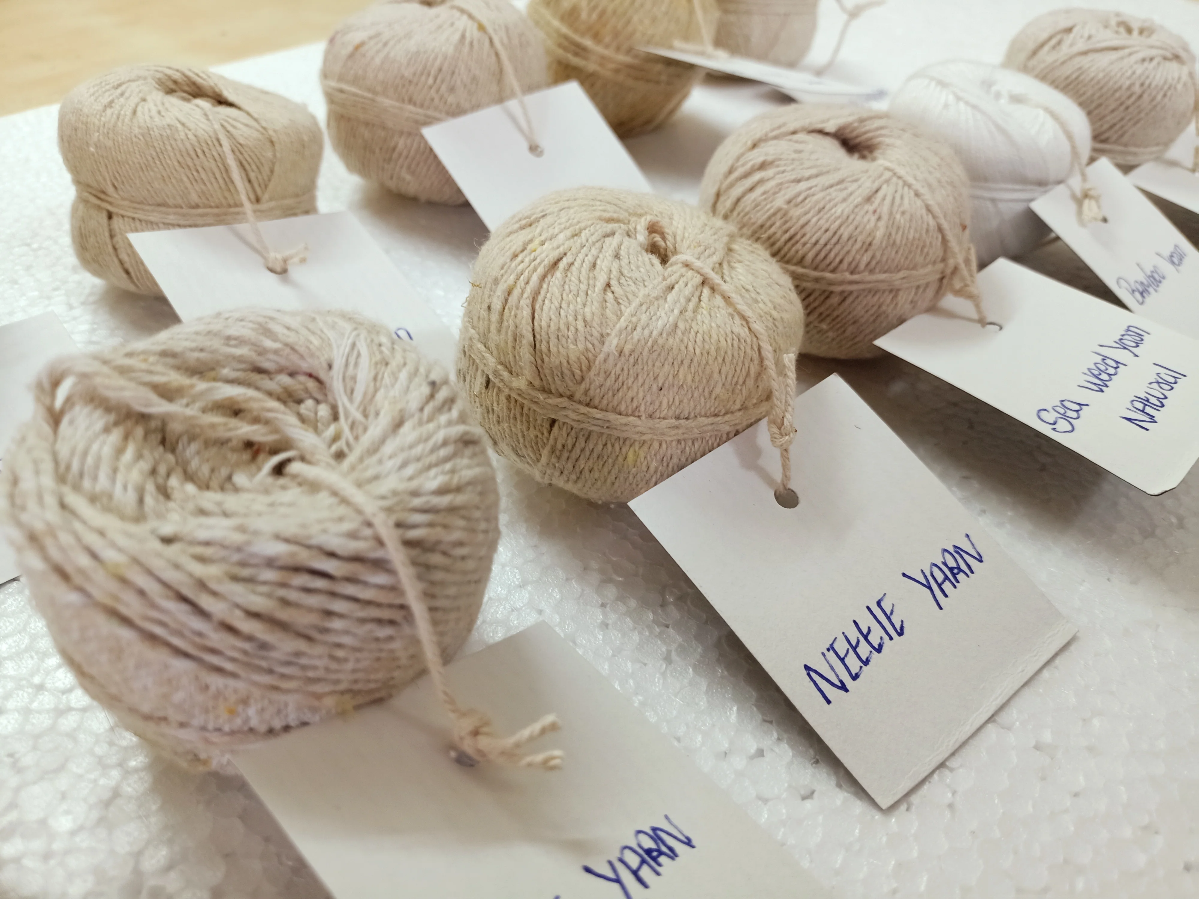 Custom Made Natural Fiber Yarns Made From Sea Weed,Pineapple,Banana