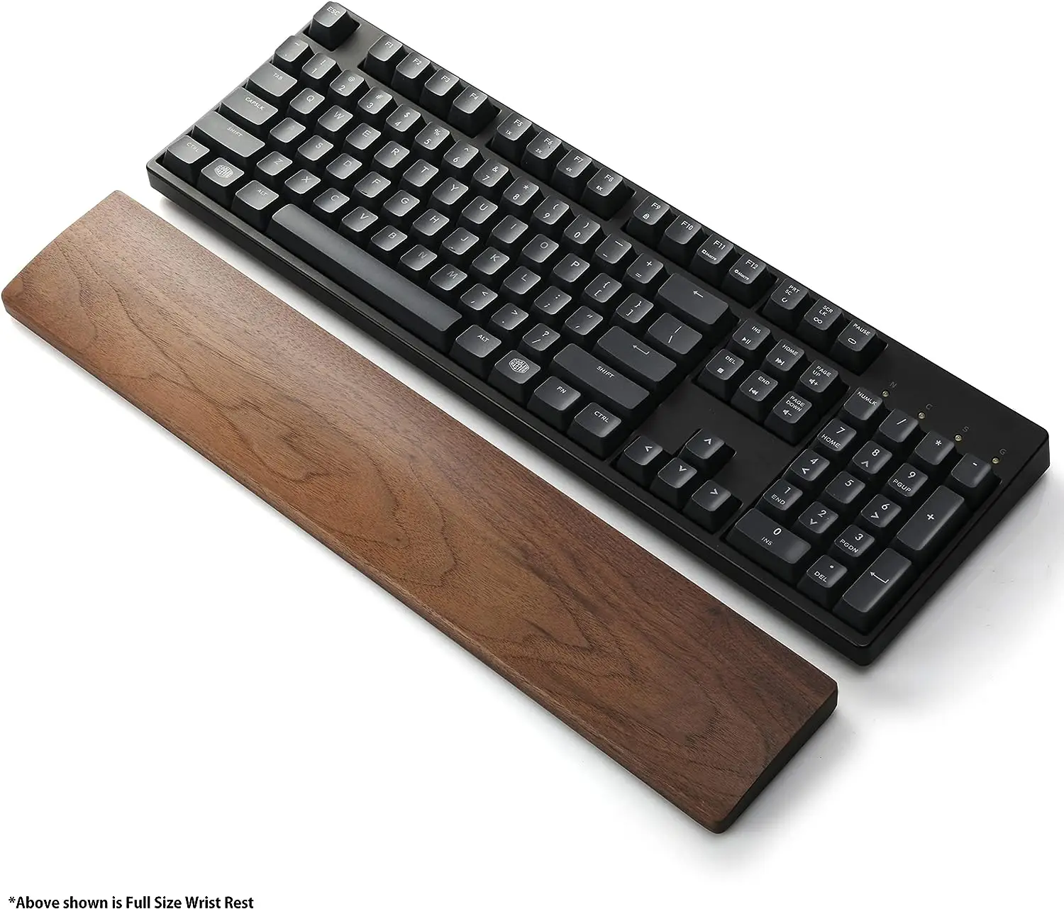Wooden Wrist Rest Compact Walnut Wood Mechanical Gaming Keyboard