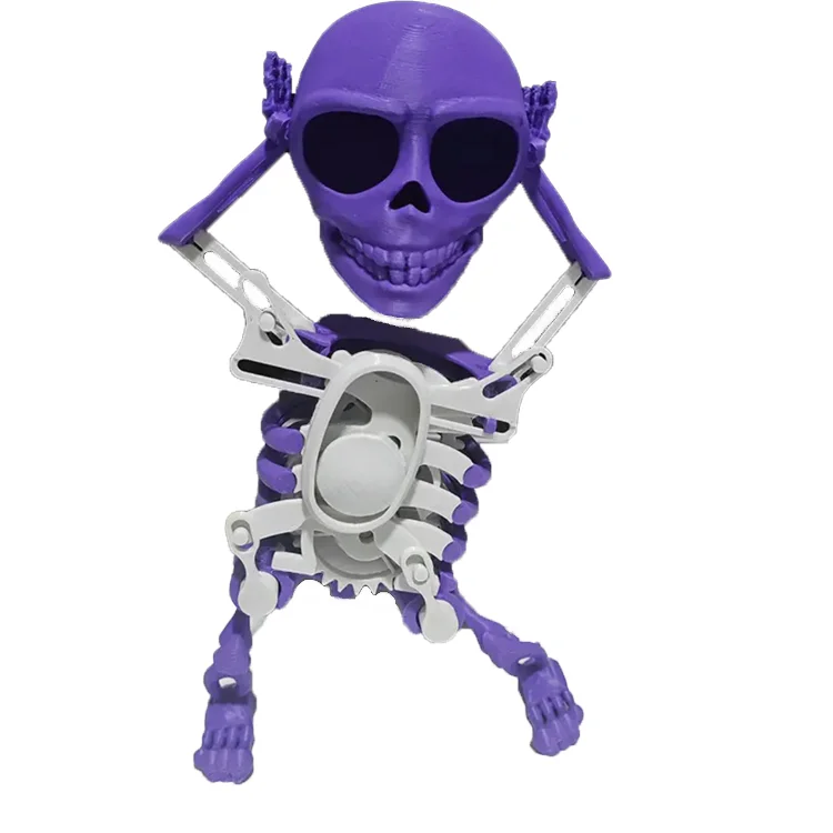 Tiktok Halloween Multicolor Cute Dancing Skeleton Toys 3d Printed