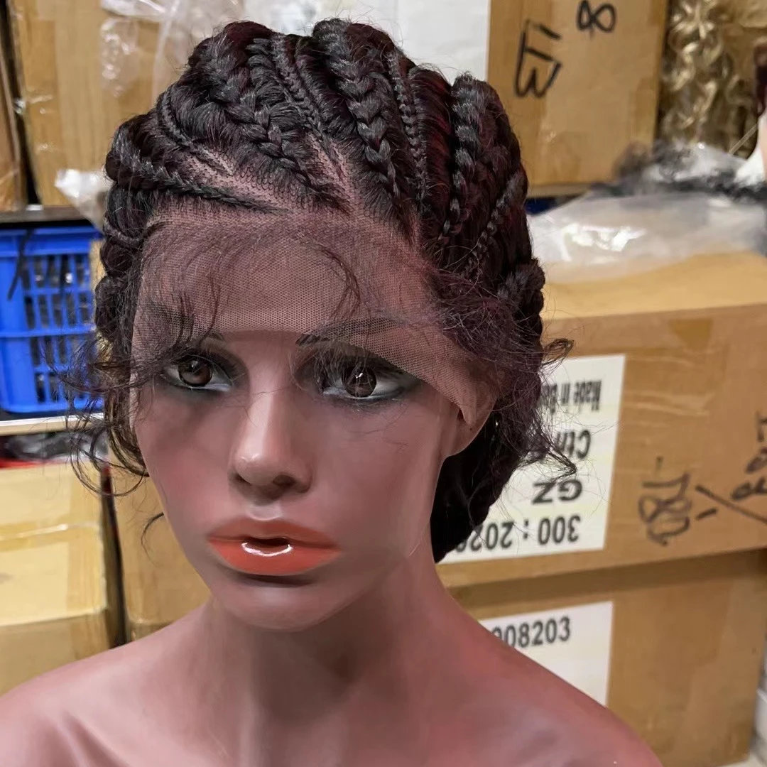 Jennifer Synthetic Hair Wigs African Braided Lace Front Wigs Vendors