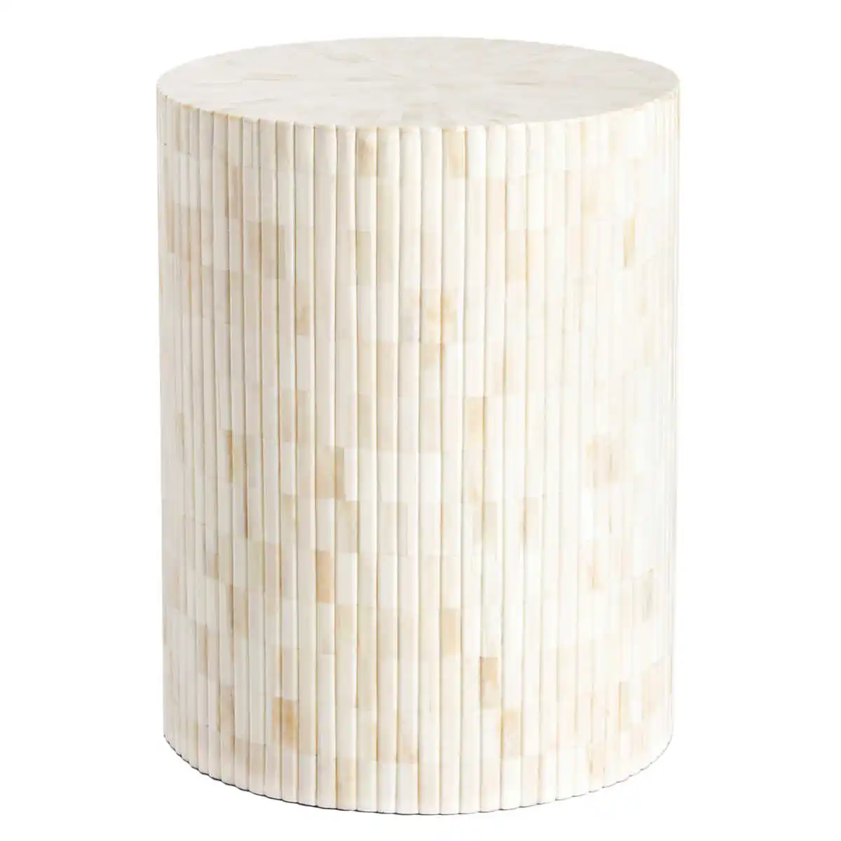 Modern Standard Bone Inlay Stool Handmade Polished Round Shape With ...