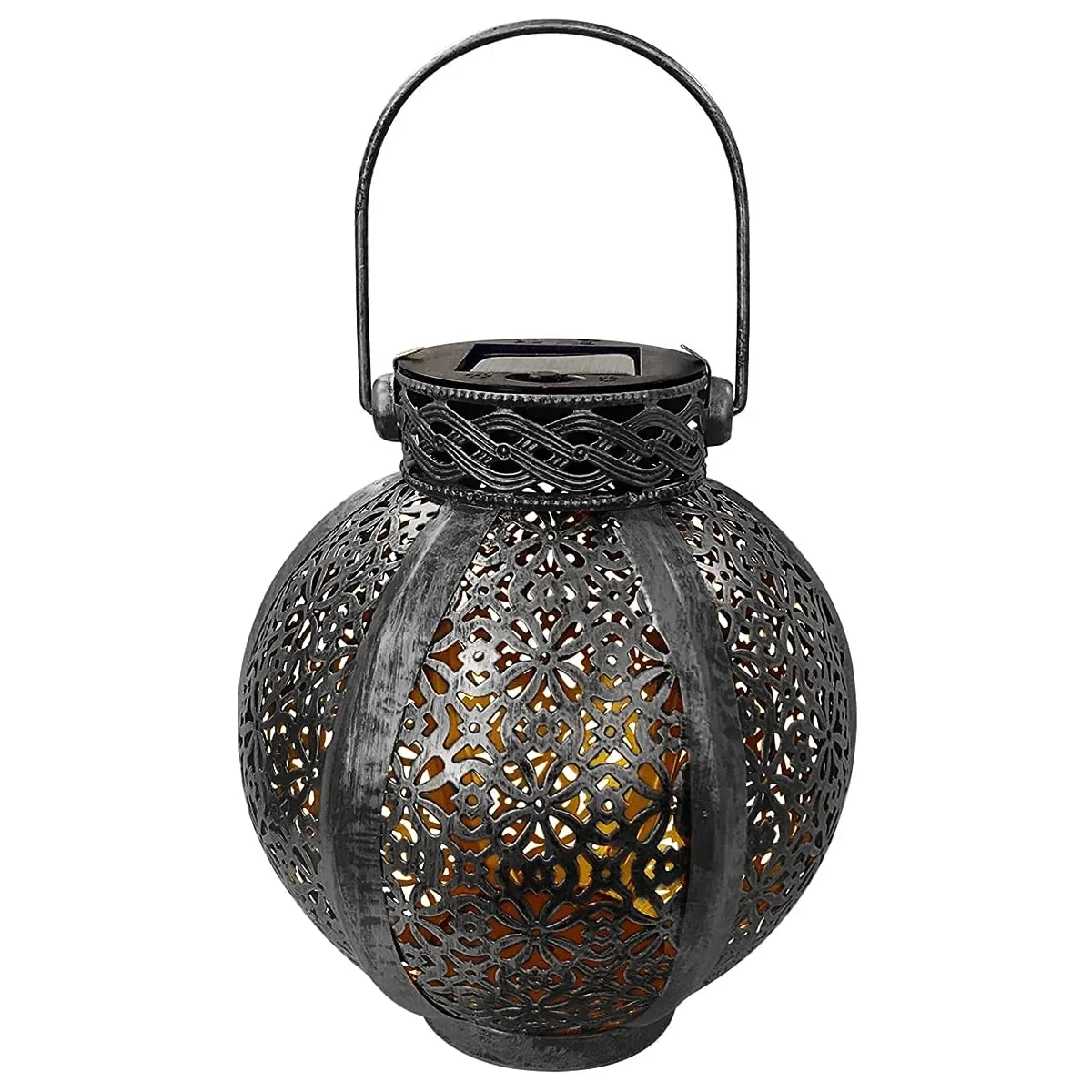 Hanging Lantern Outdoor,Metal Led Solar Lights,Decorative Solar Powered ...