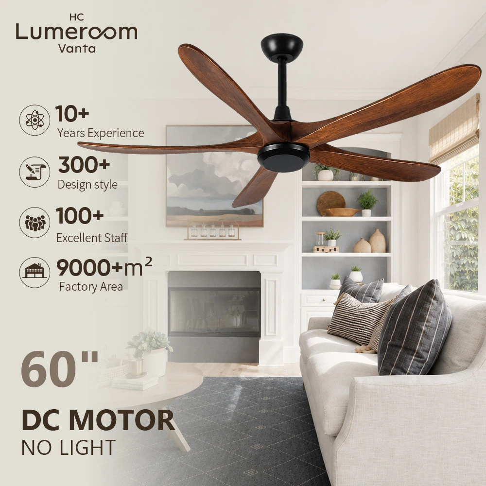 Ceiling Fan, USA, 50 W, Solid Wood + Metal - detail 2