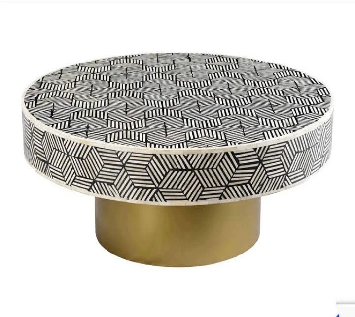 Best Selling Coffee Table Made Of Mdf Or Plywood & Brass With Handwork