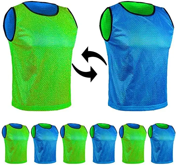 Football Reversible Mesh Bibs/pinnies Adult Sleeveless Soccer Netball
