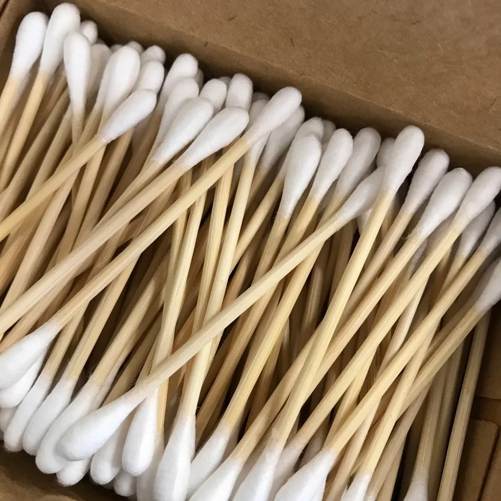 Cotton Swaps Holzstäbchen – 1000 Stück In 10 Packungen, 100% Baumwolle, 7 Cm