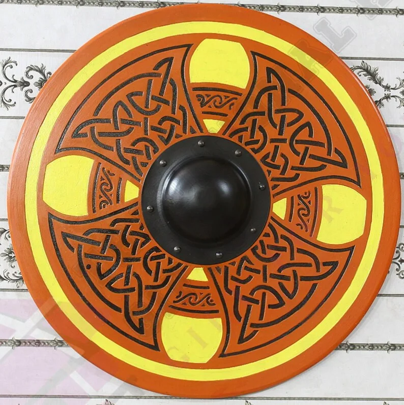 Medieval Celtic Wooden Carved Divisive Symbol Viking Shield Role ...