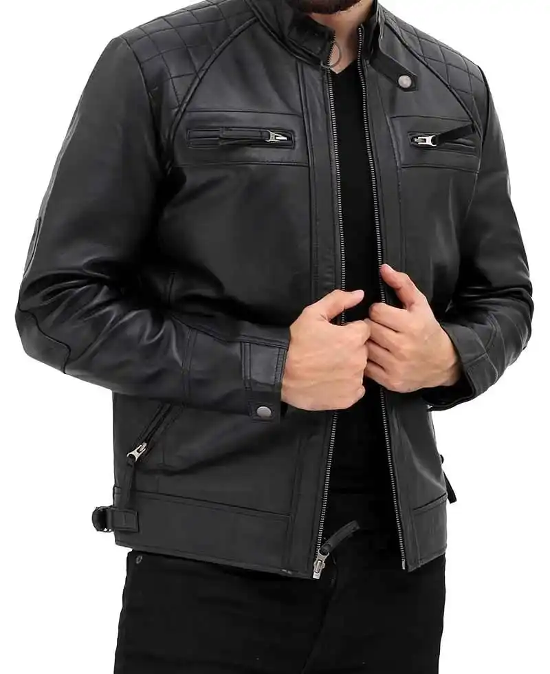 Men's Pilot Bomber Flight Fighter Jacket Sheepskin/cowhide Genuine Leather Jacket For Men By