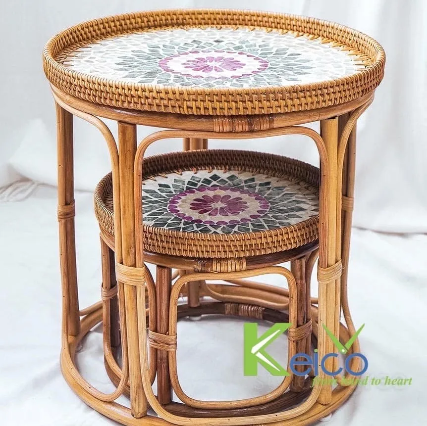 Best Items Natural Ecofriendly Rattan Round Coffee Table High Quality