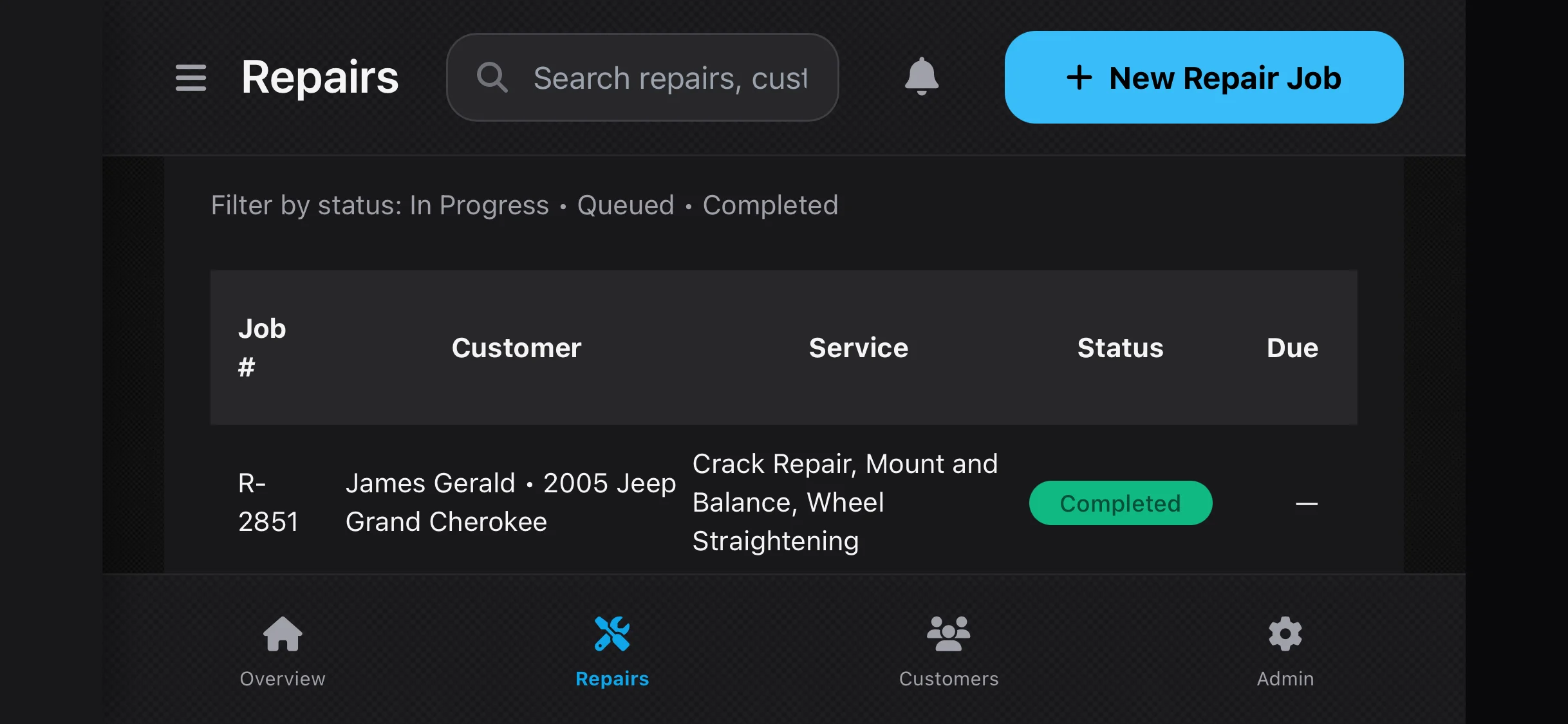 CWW Repairs Manager