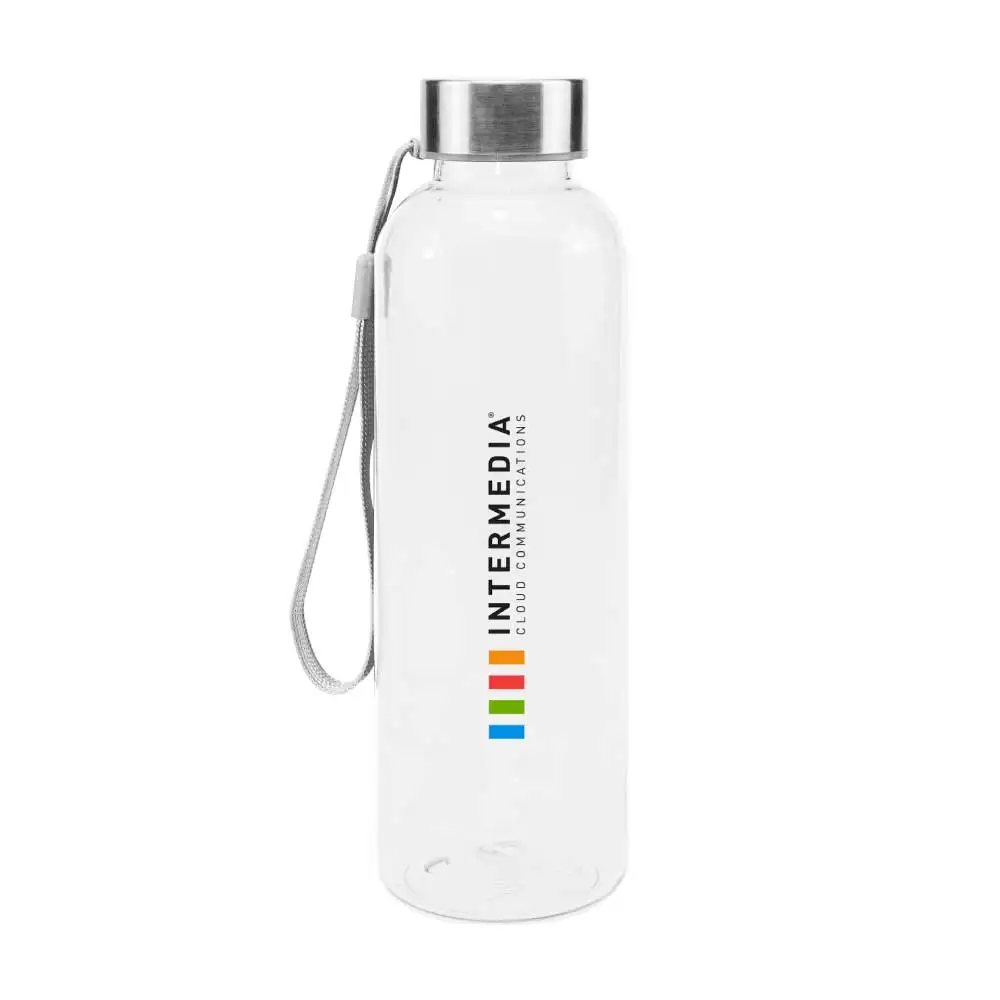 Wholesale Packaging Rpet Bottle 550ml With Ss Lid And Side String Handle Transparent Color