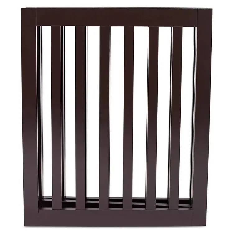 Brown Pet Gates Wooden Dog Barrier Safety Gates Border Coverage For