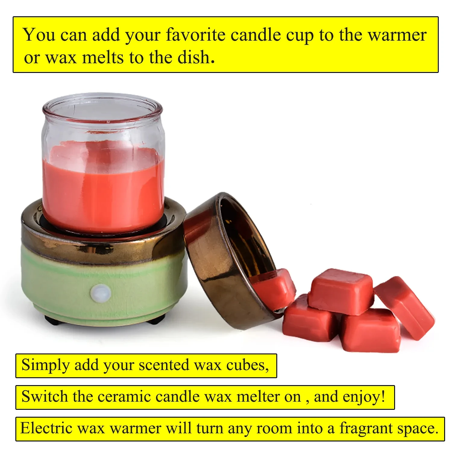 Wholesale Small Table Top Heater 2 In 1 Tea Light Electric Ceramic