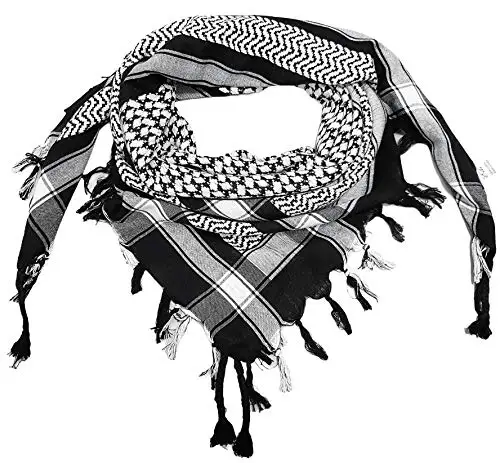 Elu Shemagh Scarf Black Jaquard