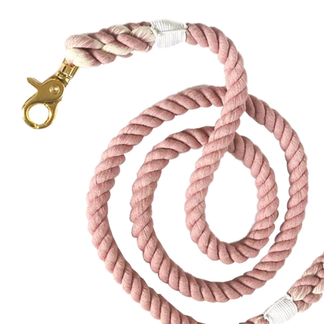 Handmade Ecofriendly Cotton Rope Dog Slip Leash Customizable With