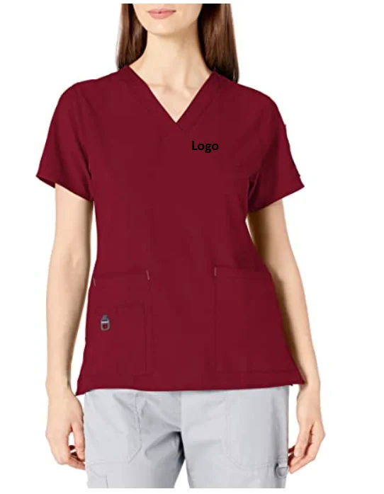 Cross Flex Womens Media Scrub Top Fashion Colors Designs Stretch