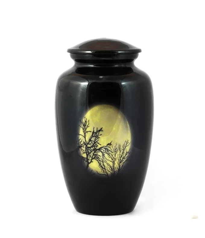 Aluminium Cremation Urn For Human Ashes Adult Funeral Urn Handcrafted