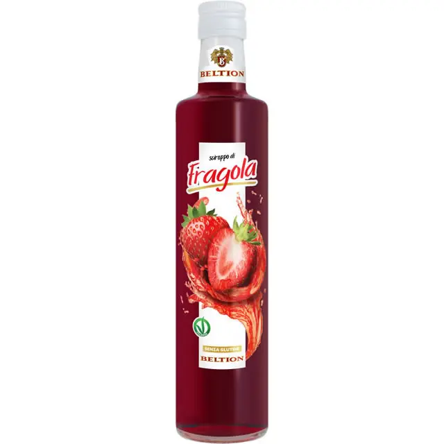 Premium Italian Strawberry Syrup 500 Ml Veganok Certified To Be Diluted