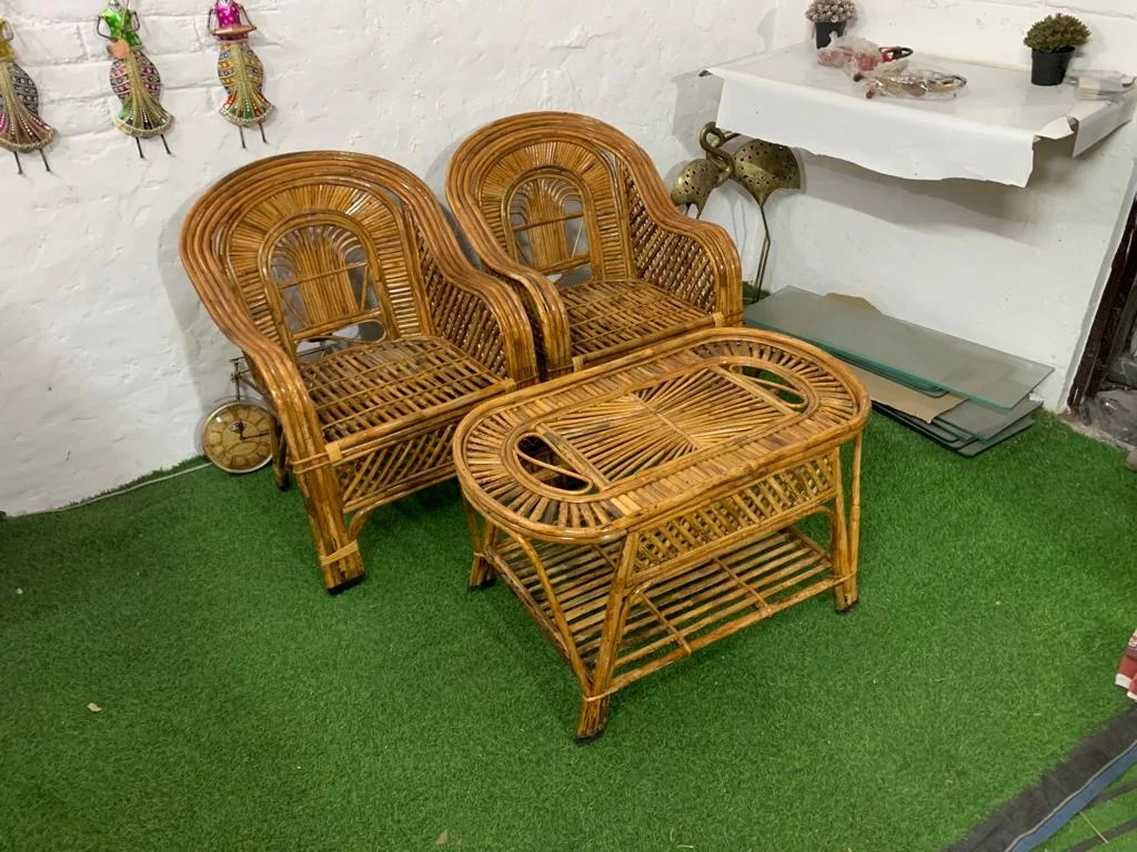 Top Modern Design Cane Rattan Chairs With Table Set Furniture For