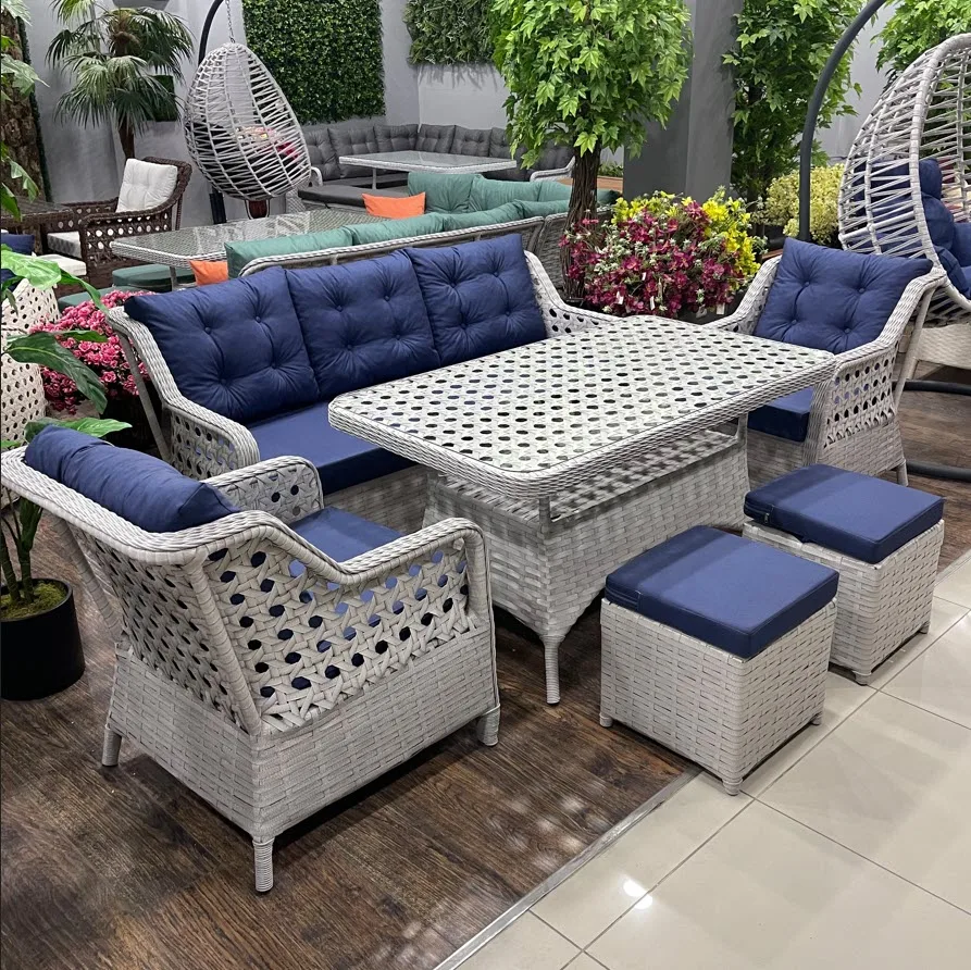 Rattan Garden Furniture Sofa Set With Rattan Sofa And Table Rattan