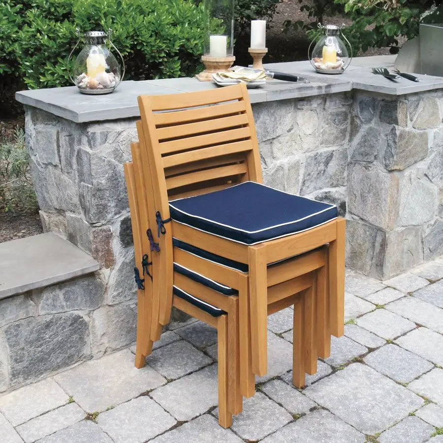 Wholesale Outdoor Garden Stacking Chair Solid Teak Wood Material