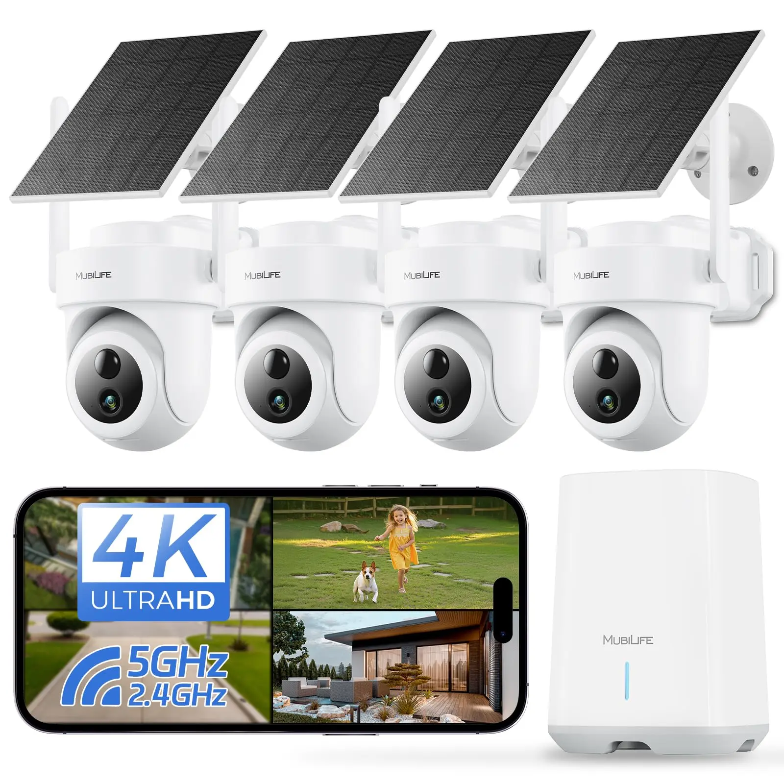 MUBILIFE 4K Security Cameras Wireless Outdoor