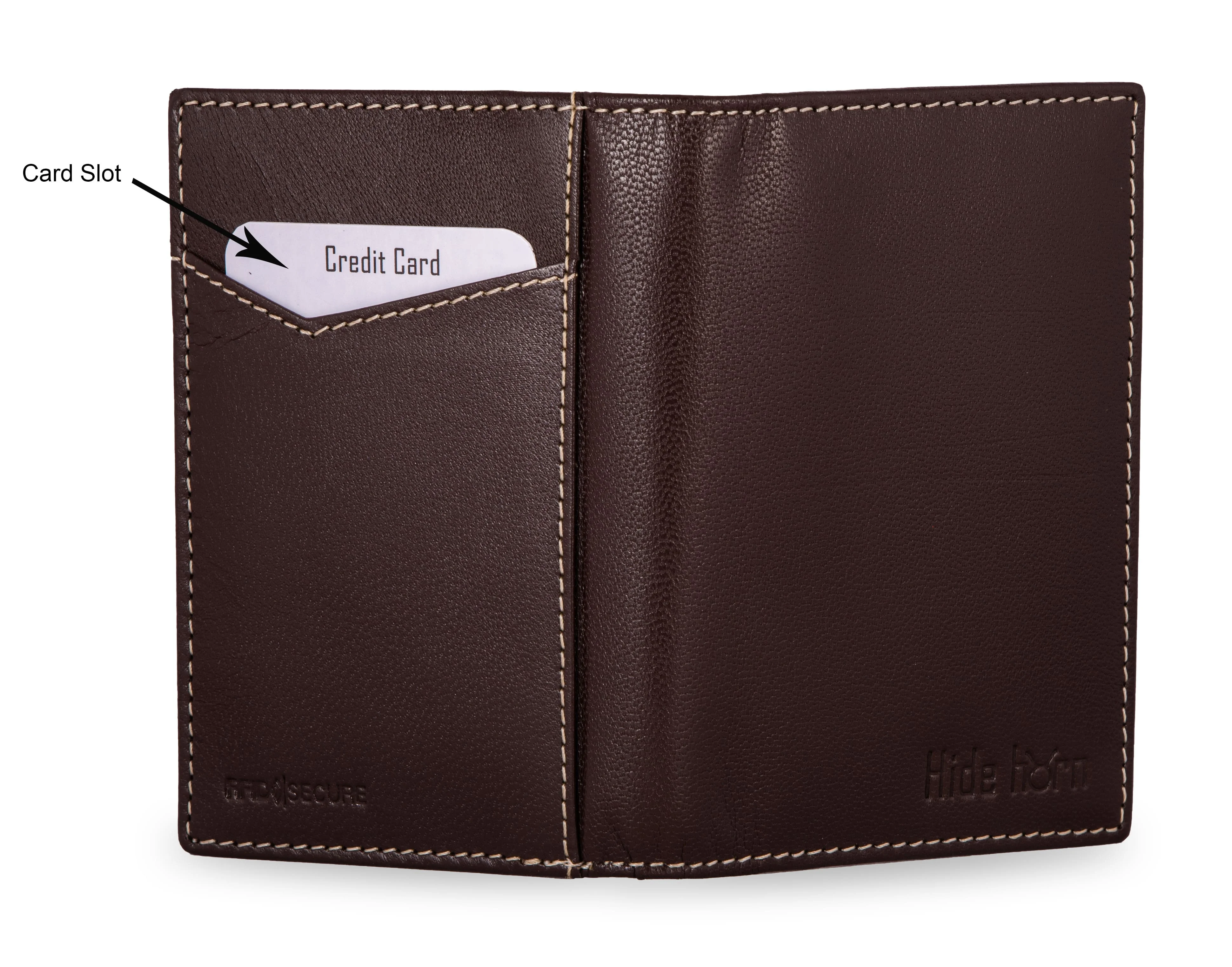 Genuine Leather Men's Rfid Protected Cash Card Wallet High Quality Bi