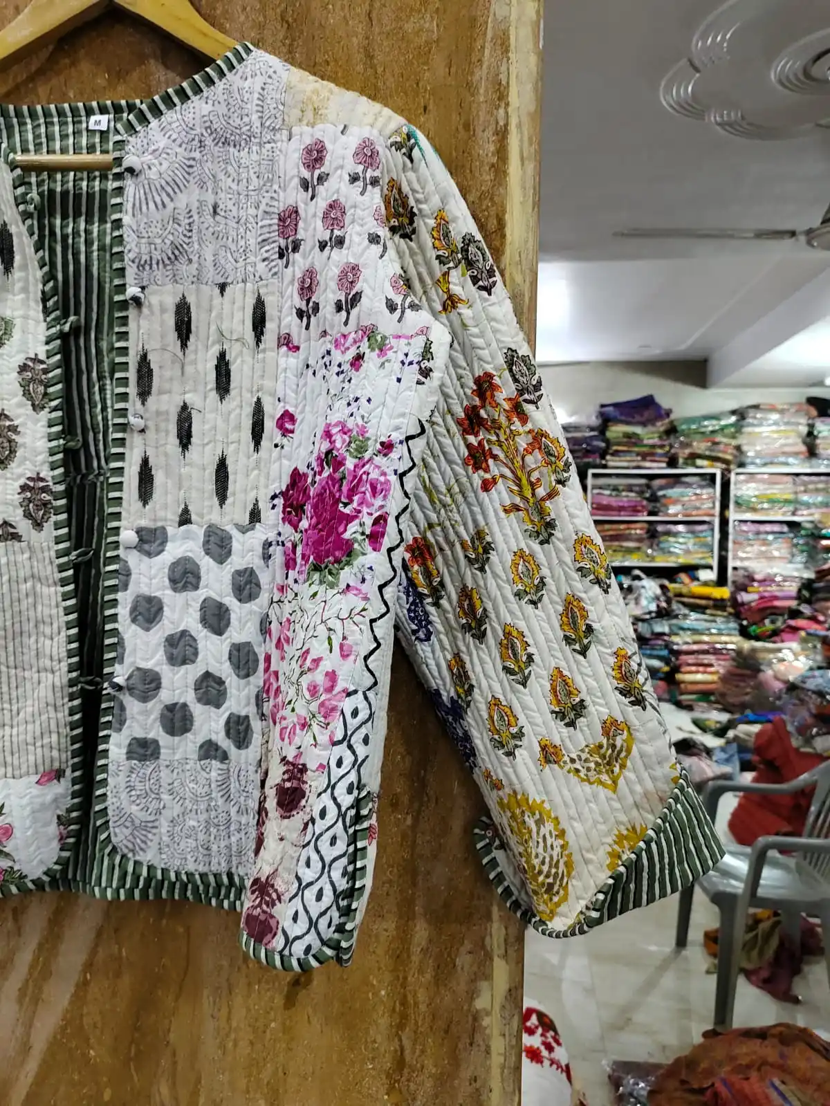 Vintage Kantha Waist Jacket Winter Season Wear Trendy Style Vintage