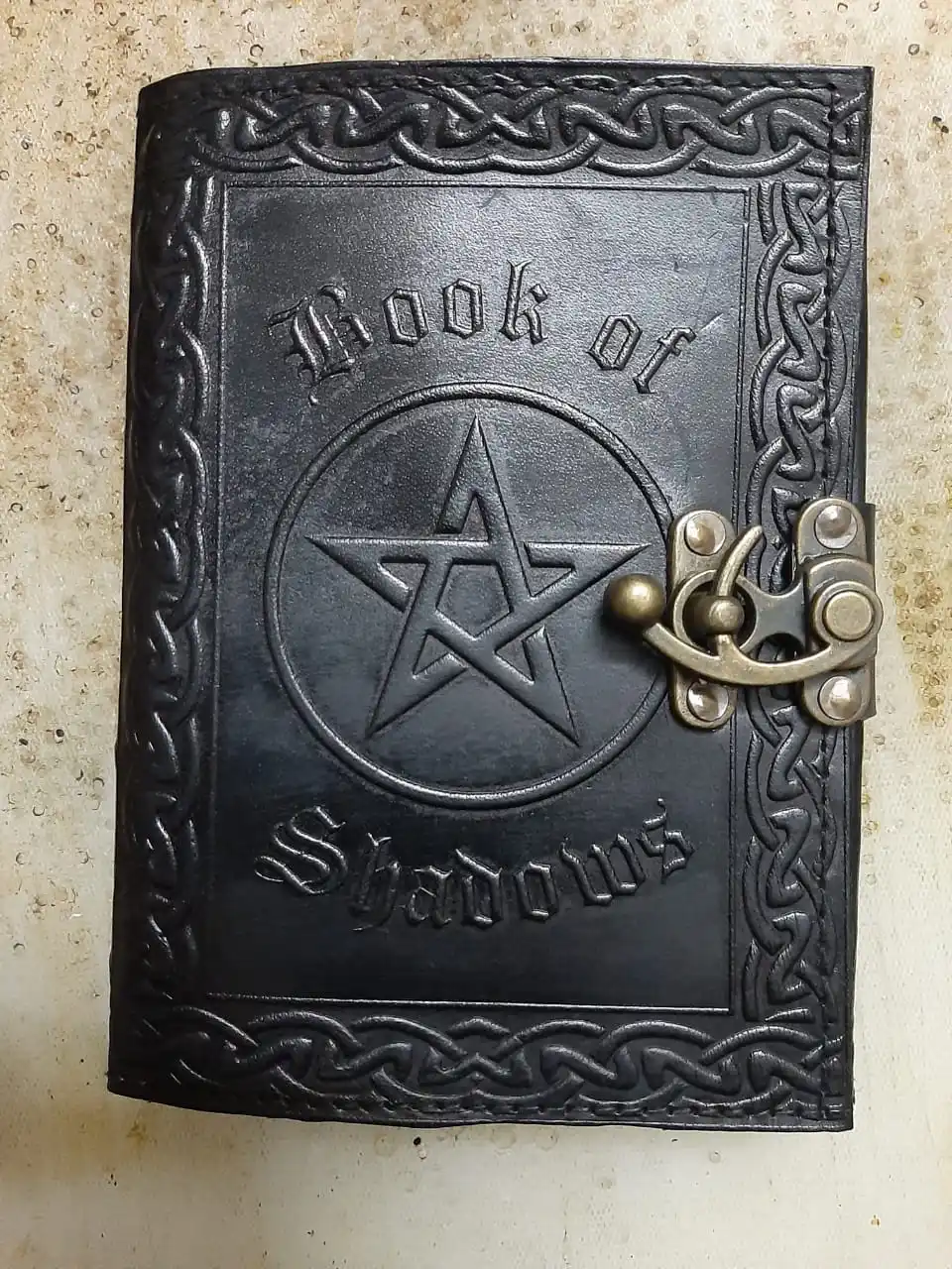 Custom Made Pentagram Embossed Leather Journals Is Book Of Book Of Shadows Resale By Leather