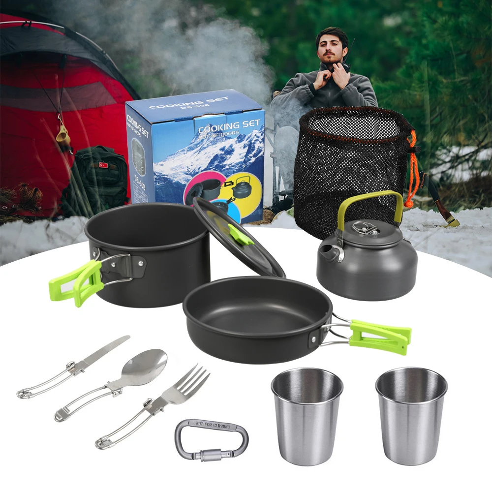 Outdoor Camping 23 People Aluminum Cook Set With Teapot,Tableware & Cups Buy Picnic Utensil