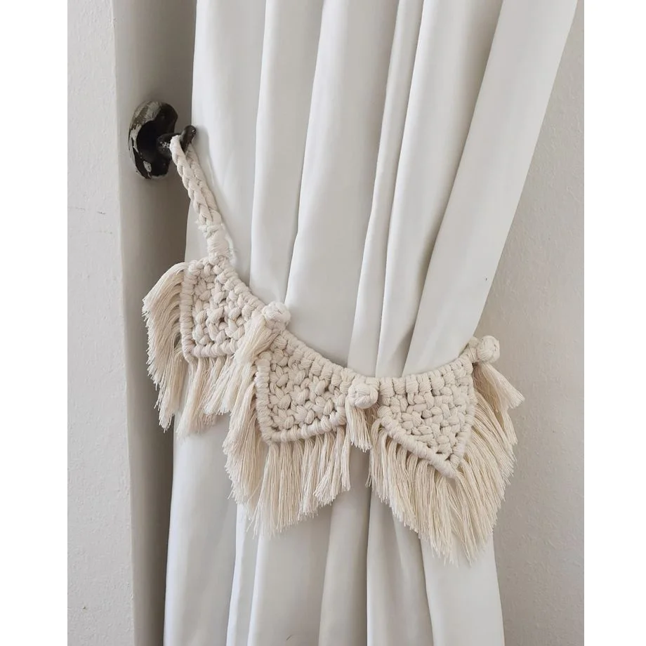 Standard Quality Macrame Decorative Holdbacks Door Window Curtain Tie ...