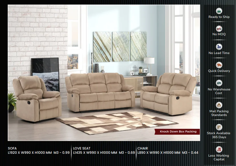 Fabric Recliner Sofa Malaysian Collection Buy Fabric Manual Recliner