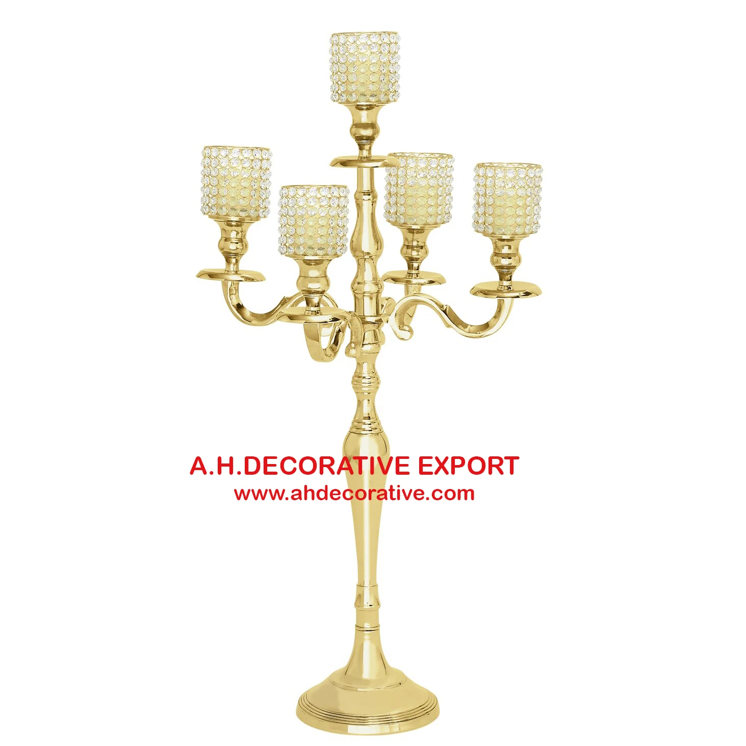 Rose Gold Candelabra For Wedding Christmas Home & Outdoor Decorating