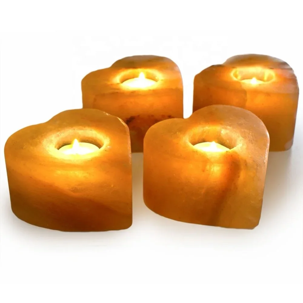 Sian Enterprises Natural Himalayan Triangle Shaped Salt Stone Candle